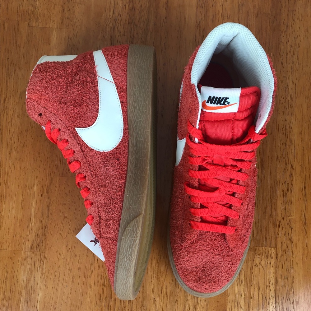 Nike Blazer Mid Suede Vintage Orange Shoes 9.5
